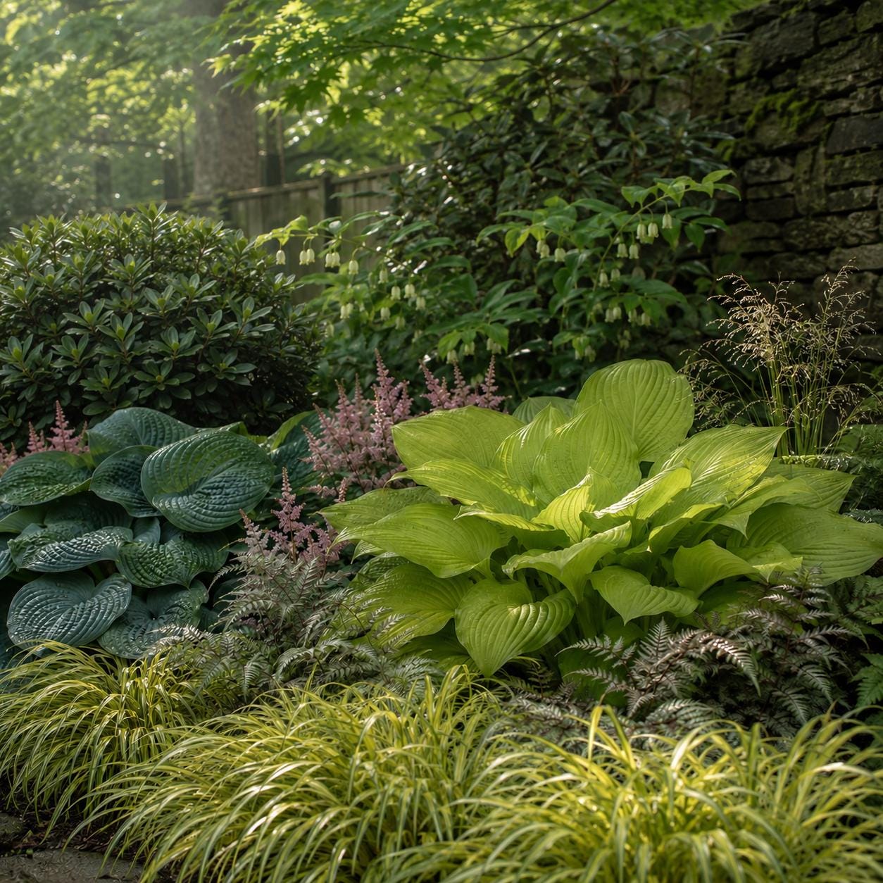 Shadow and Gold · Moist Shade Border Plan · Shade Garden Ideas · Printable PDF