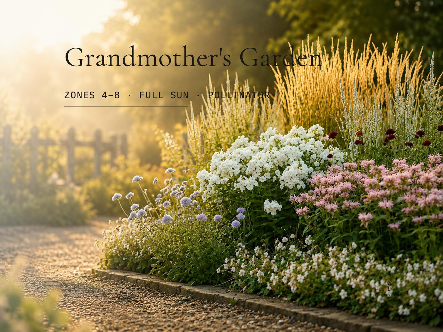 Heirloom Pollinator Garden Plan · Bee & Butterfly Border · Printable PDF · Zones 4–9