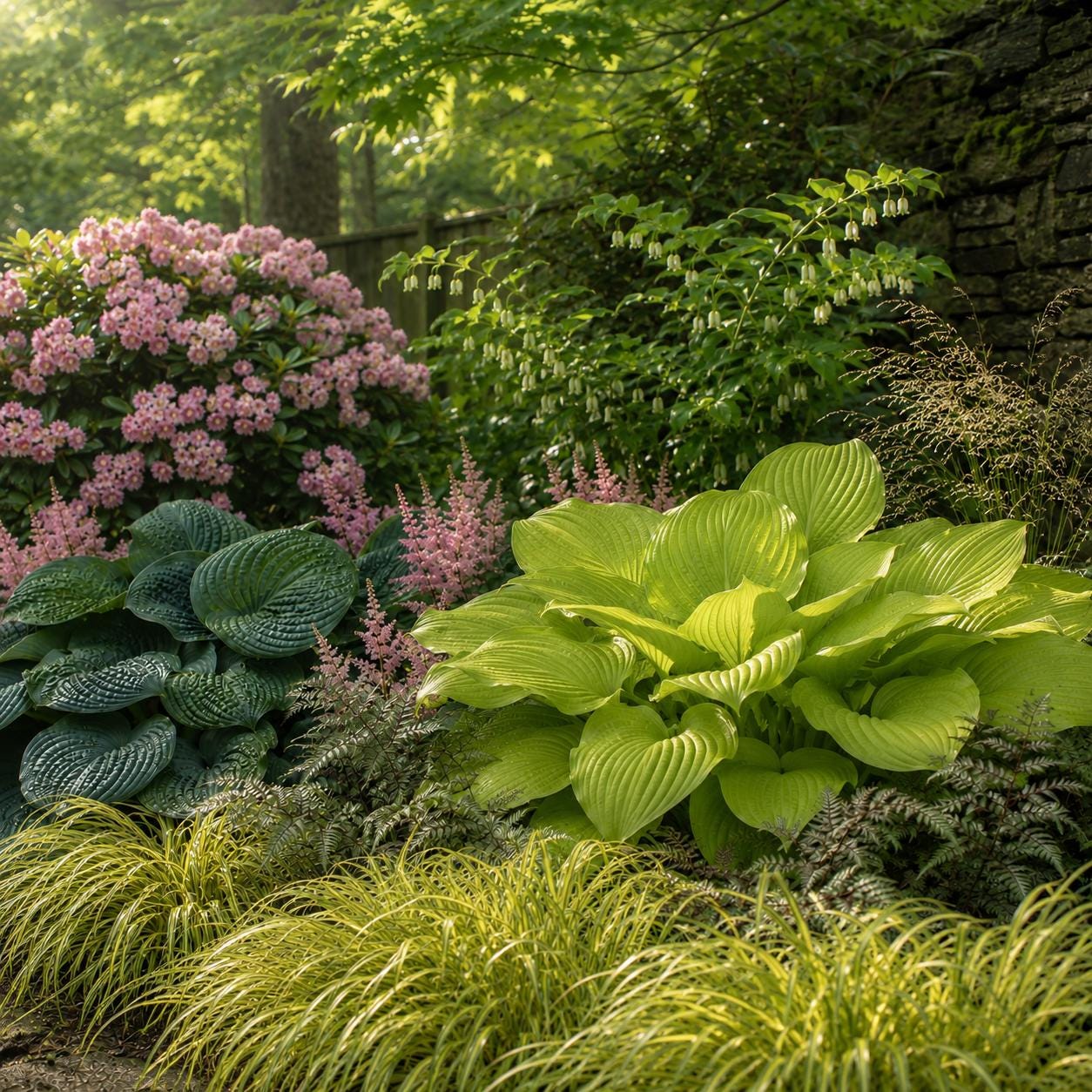 Shadow and Gold · Moist Shade Border Plan · Shade Garden Ideas · Printable PDF