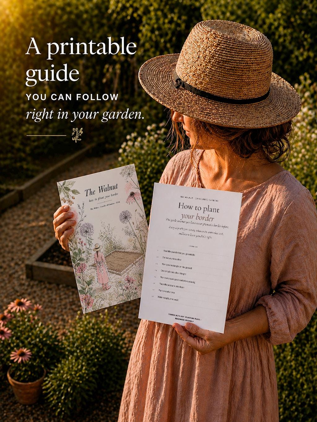 Shade Garden Plan - Blue Woodland Border - Moon Garden Design- Zones 5–8 Part Shade PDF