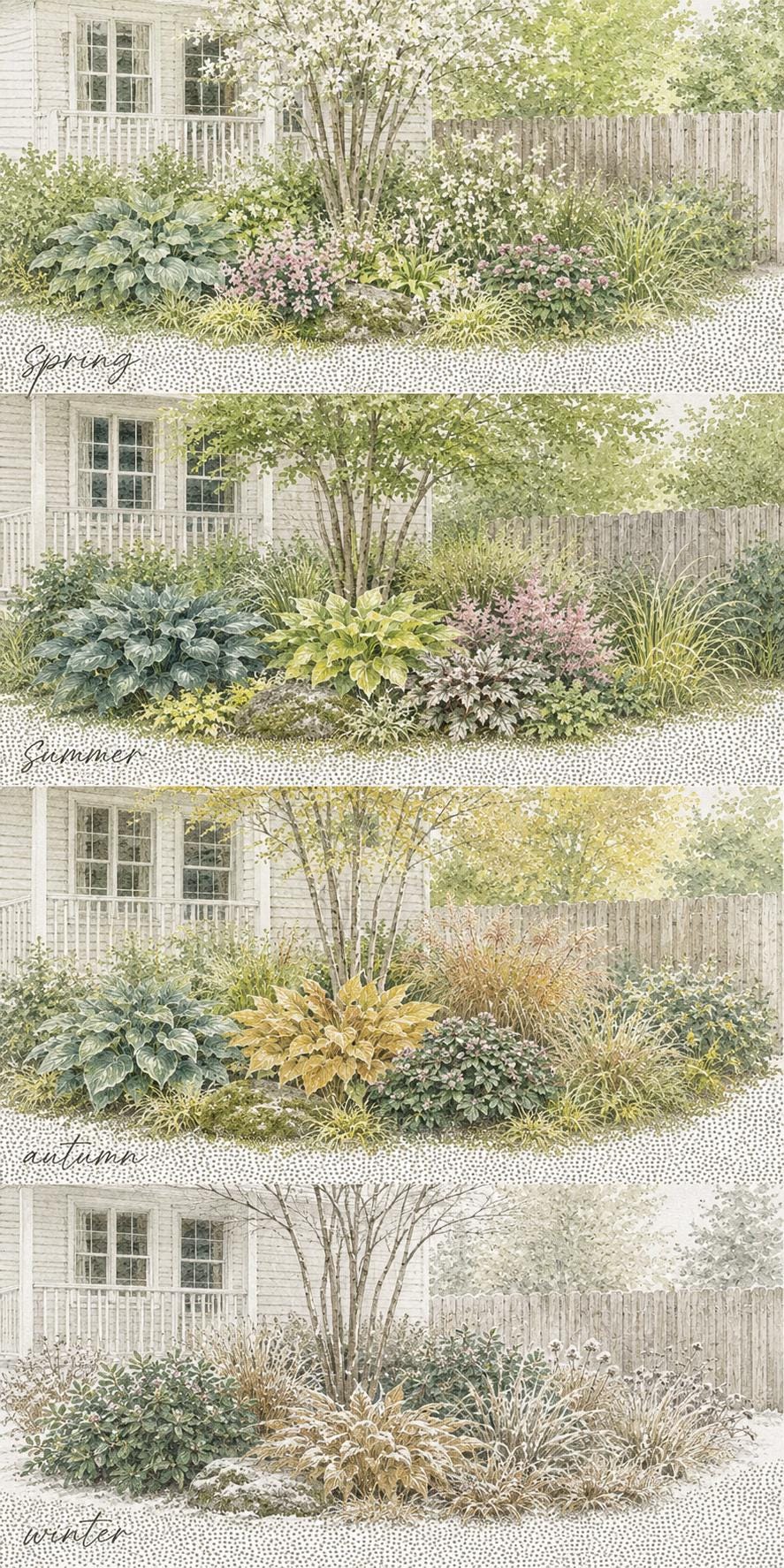 Shadow and Gold · Moist Shade Border Plan · Shade Garden Ideas · Printable PDF