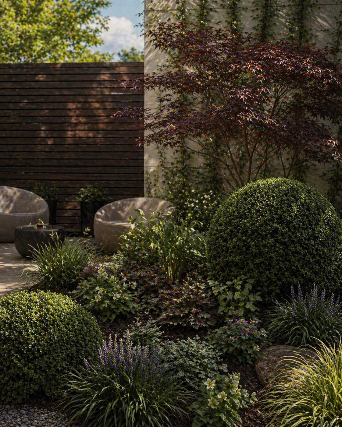 Dry Shade Garden Plan · Deer Resistant Perennial Border · Printable PDF · Zones 4–9