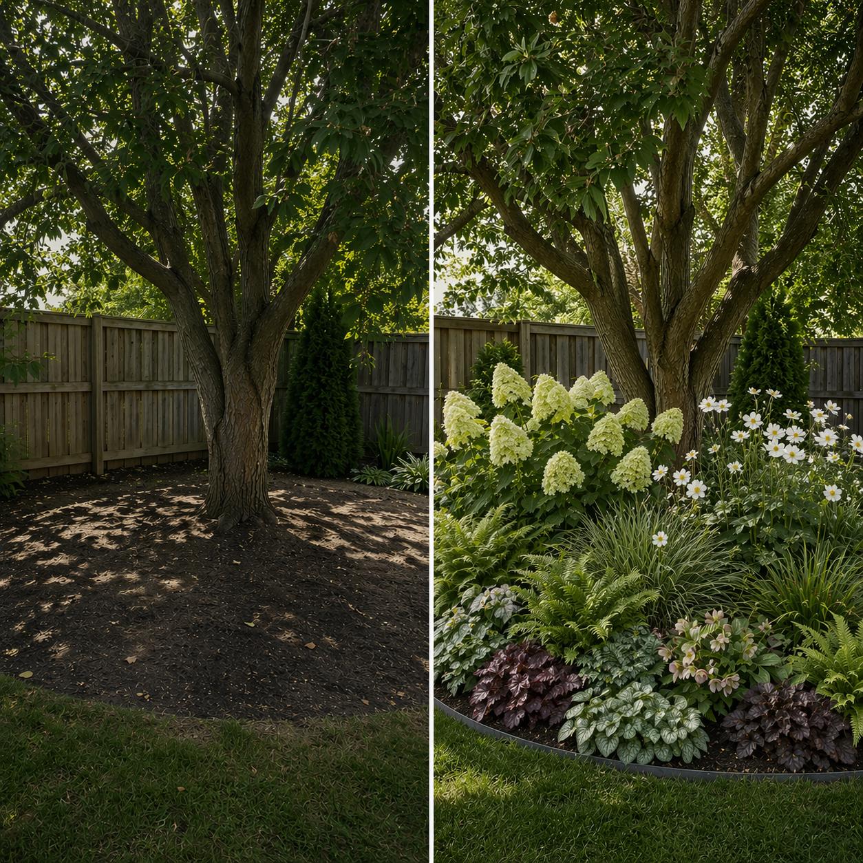 Under Tree Garden Plan — Shade Garden Ideas · Printable PDF · Zones 4–9