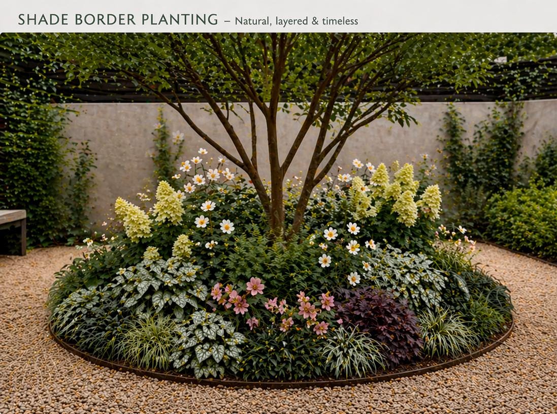 Under Tree Garden Plan — Shade Garden Ideas · Printable PDF · Zones 4–9